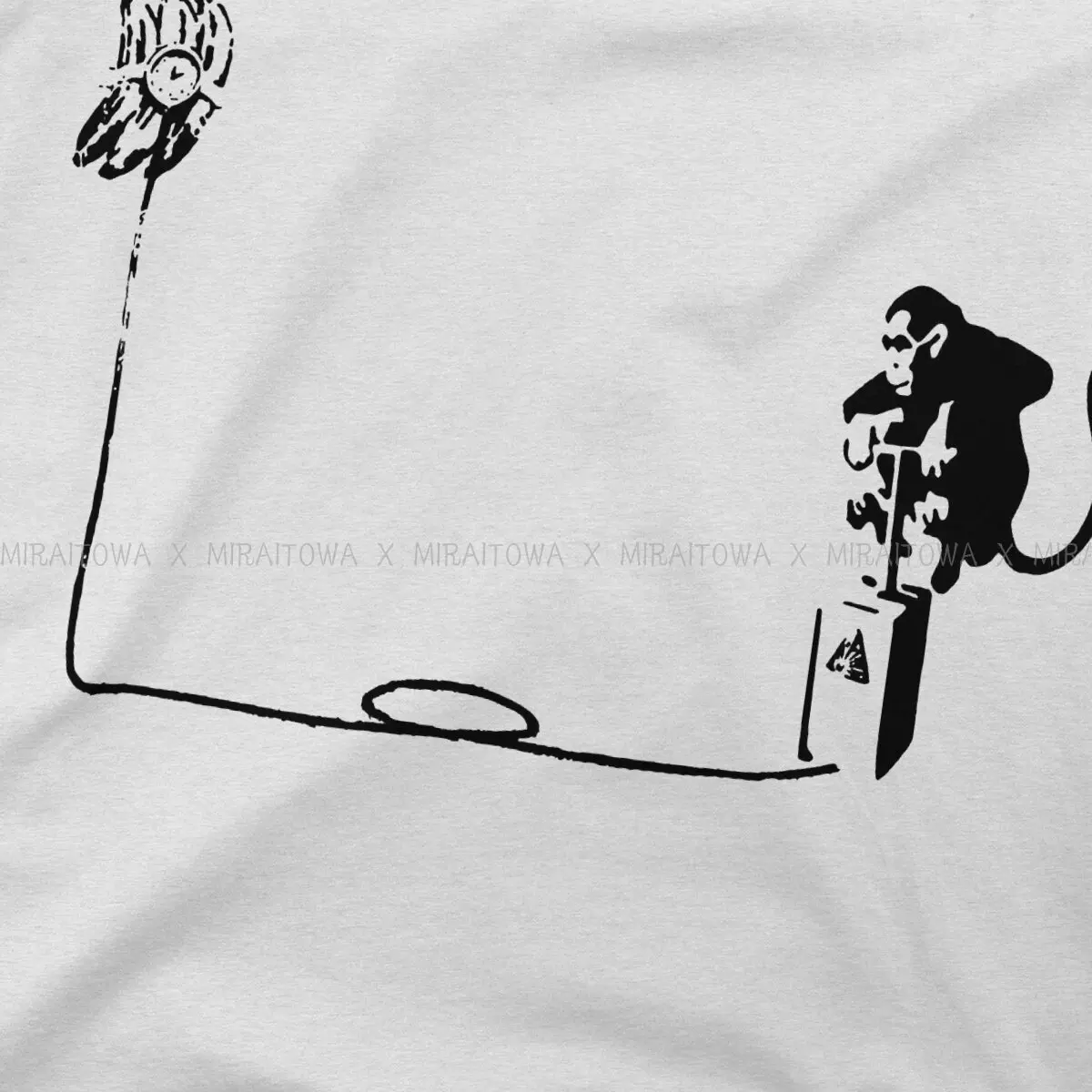 Banksy Wall Graffiti Monkey Detonator Banana Bomb Tshirt Graphic Men Tops Vintage  Tees Short Sleeve Cotton Harajuku T Shirt