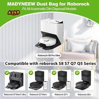 A24F-12Pcs Dust Bags Replacement Parts For Roborock S8+ /S8 Pro Ultra / S7 Maxv Ultra / Q5 / Q5+ / Q7+ / Q7 Max+ Vacuum Cleaner