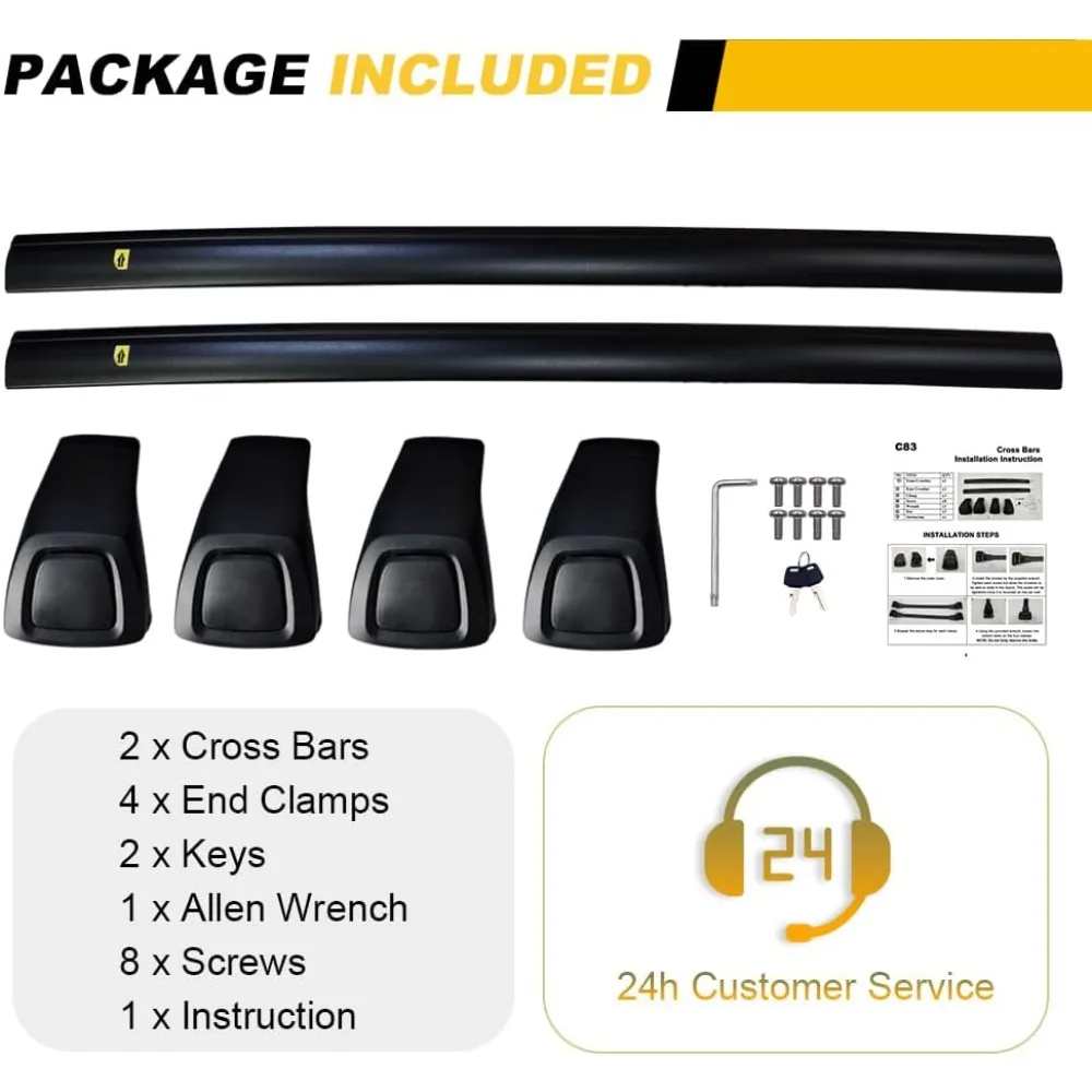 قضبان سقف عالمية قابلة للقفل لسيارة Hyundai Santa Cruz SE SEL Premium Limited موديلات 2022-2025، مناسبة لحامل الأمتعة I