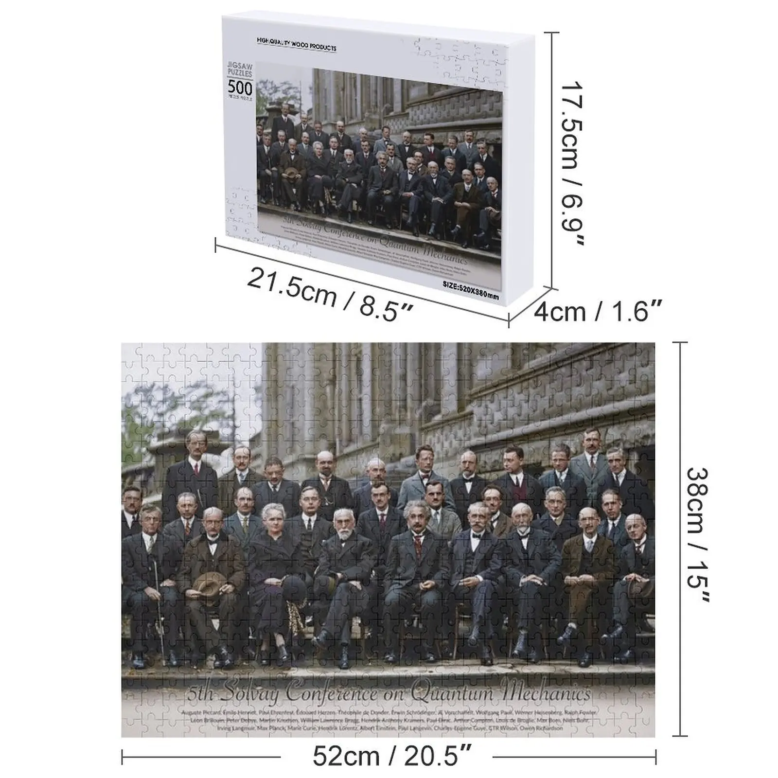 С именами - 5-я конференция Solvay на квантовой механике, 1927 год, головоломки, рождественские игрушки, новые игрушки для детей, 2022 г., головоломка