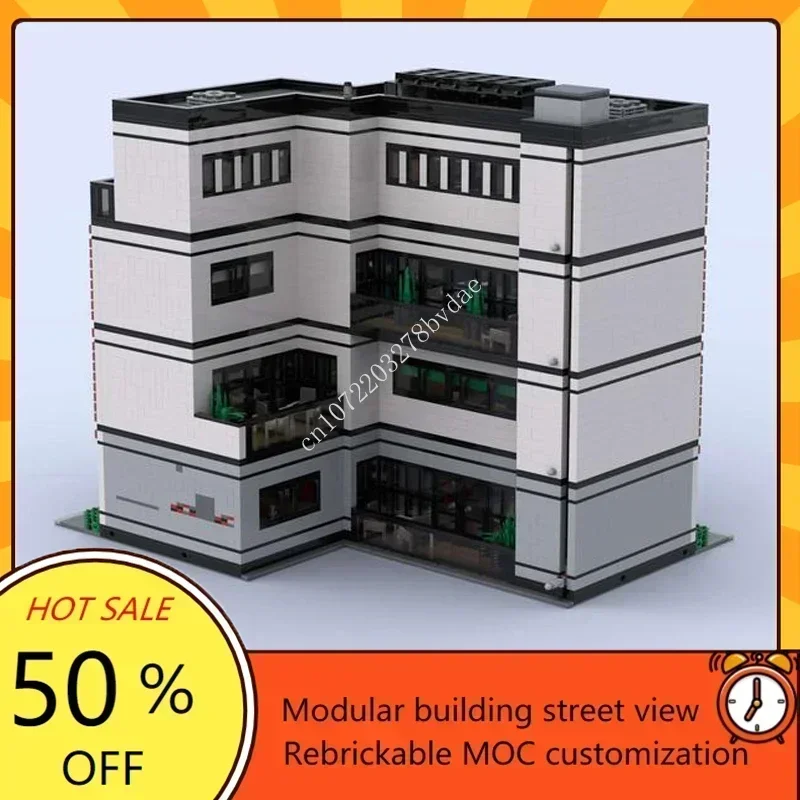 9608PCS Customized Custom MOC Apartments street view Set Education Assembly Puzzle Adultren birthday toys Adults Christmas gifts