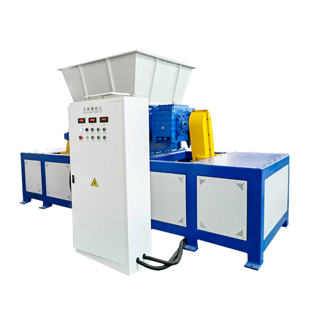 High Compatibility Double Shaft Shredder Customized for Tire Shredding, Metal, Plastic, Wood and Various Recycling Materials