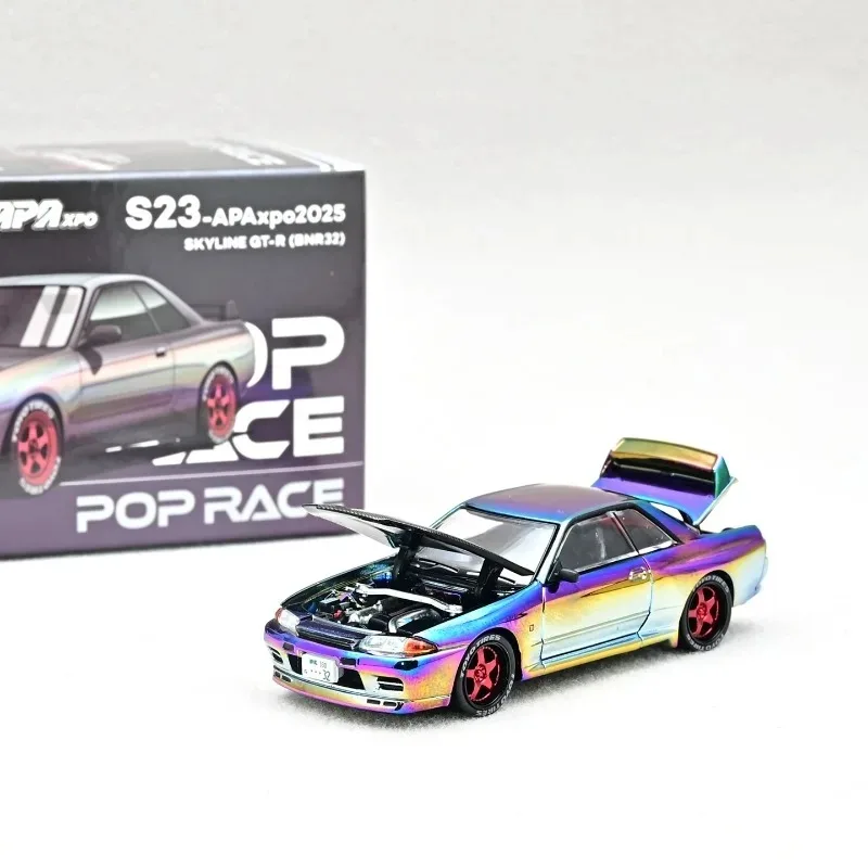 POP RACE 1:64 SHELBY GT500 GT-R R32 R33 SINGER 964 Targa   Alloy Motor Vehicle Toy Die-casting Metal Model Collection
