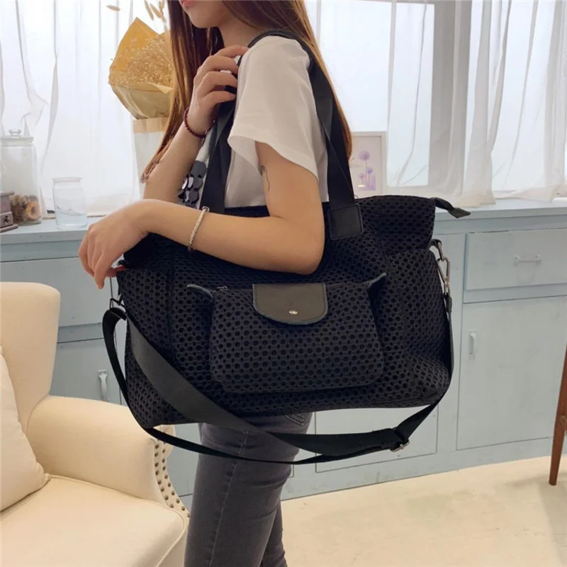 Volasss große Kapazität Frauen Trage tasche für reisende Damen Handtaschen koreanischen Stil Mode Mesh Mädchen Umhängetaschen Designer-Tasche