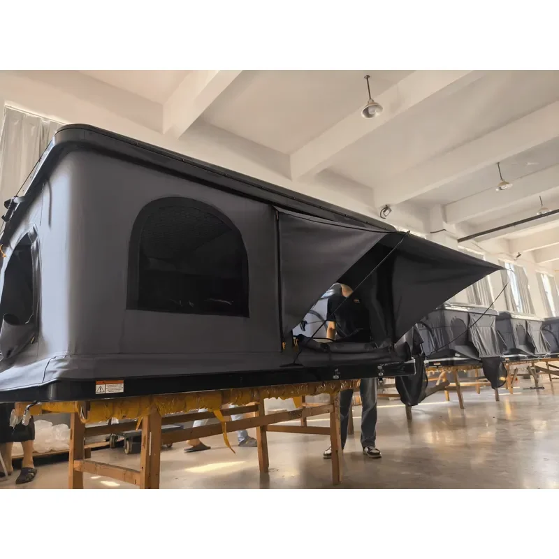 Four-way Pop-up Hard-roof Double-layer Rooftop Tent; 4 Person SUV Off-road Camping Tent; ABS Composite Aluminum