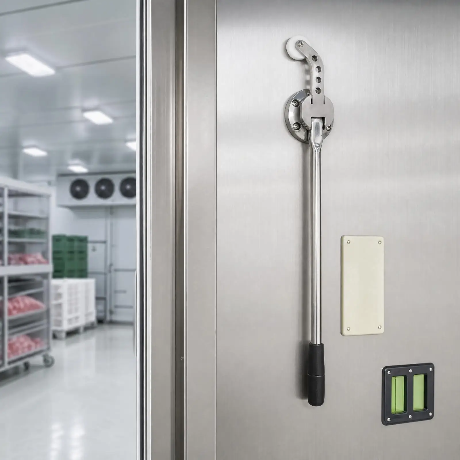 Upright Freezer Door Opener Handle Stainless Steel with Ergonomic Grip for Cold Room Interior