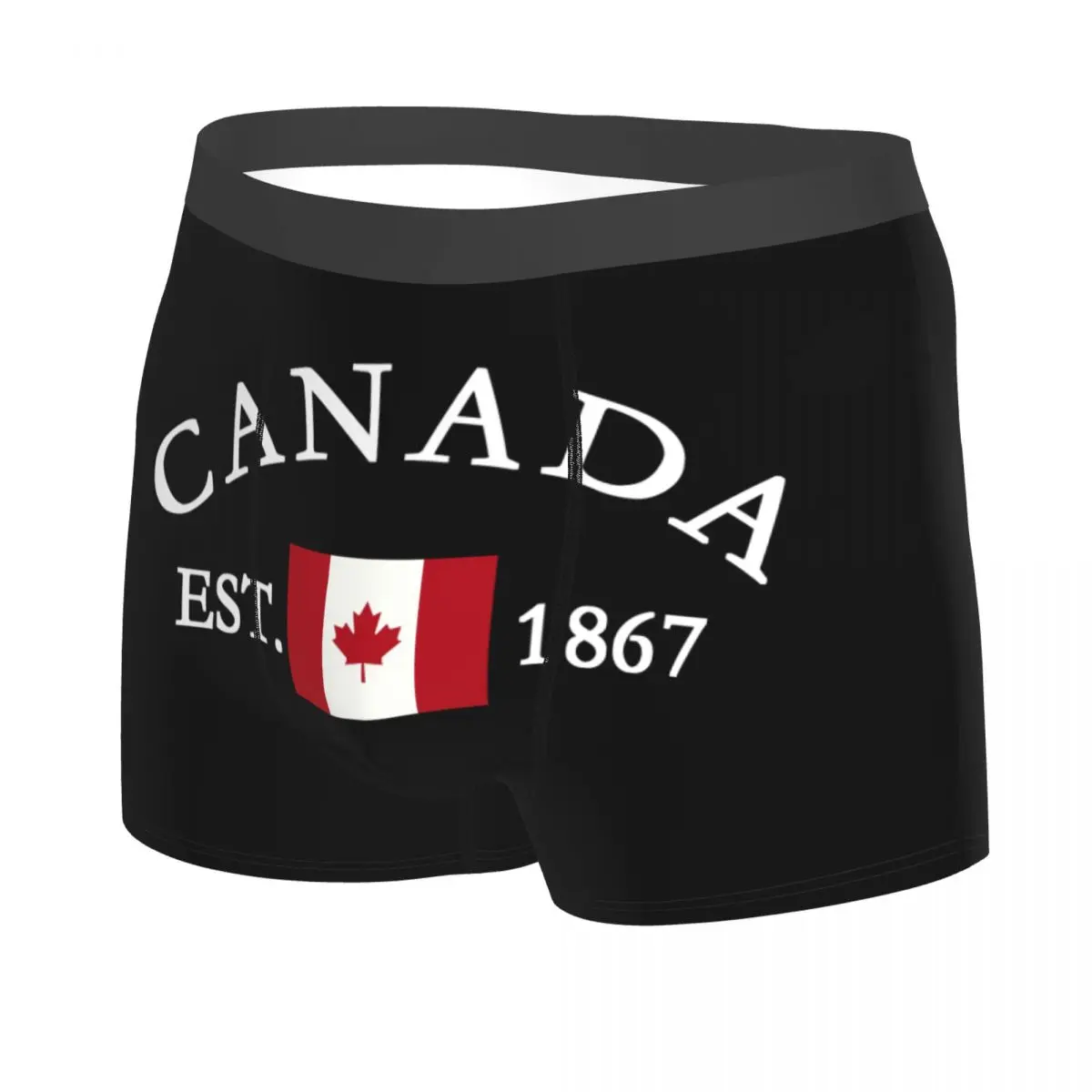 Custom Flag Of Canada Underwear Men Breathbale Patriotism Boxer Briefs Shorts Panties Soft Underpants For Homme