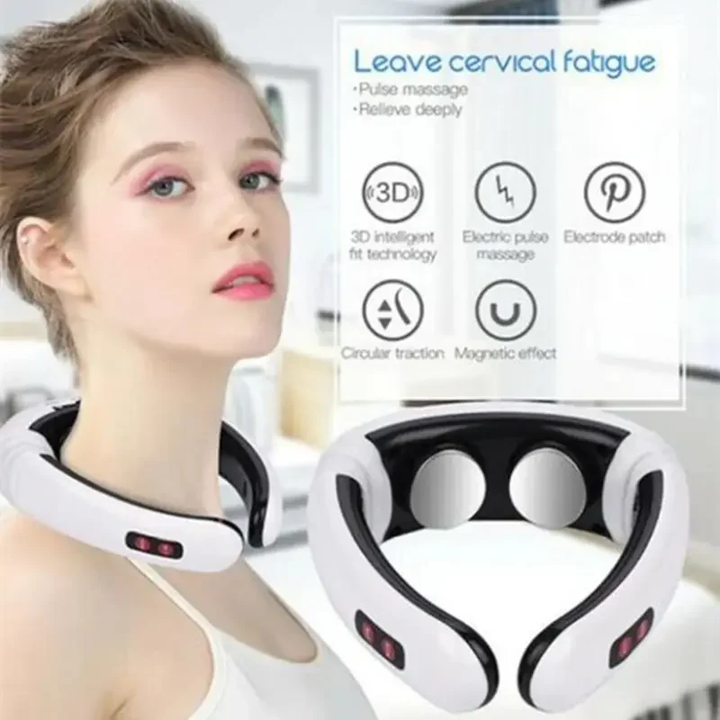 

Electric Shoulder Back Massager Shiatsu Neck Massager Pulse Back Heating Muscle Pain Relief Care Relaxation Tool for Car Office