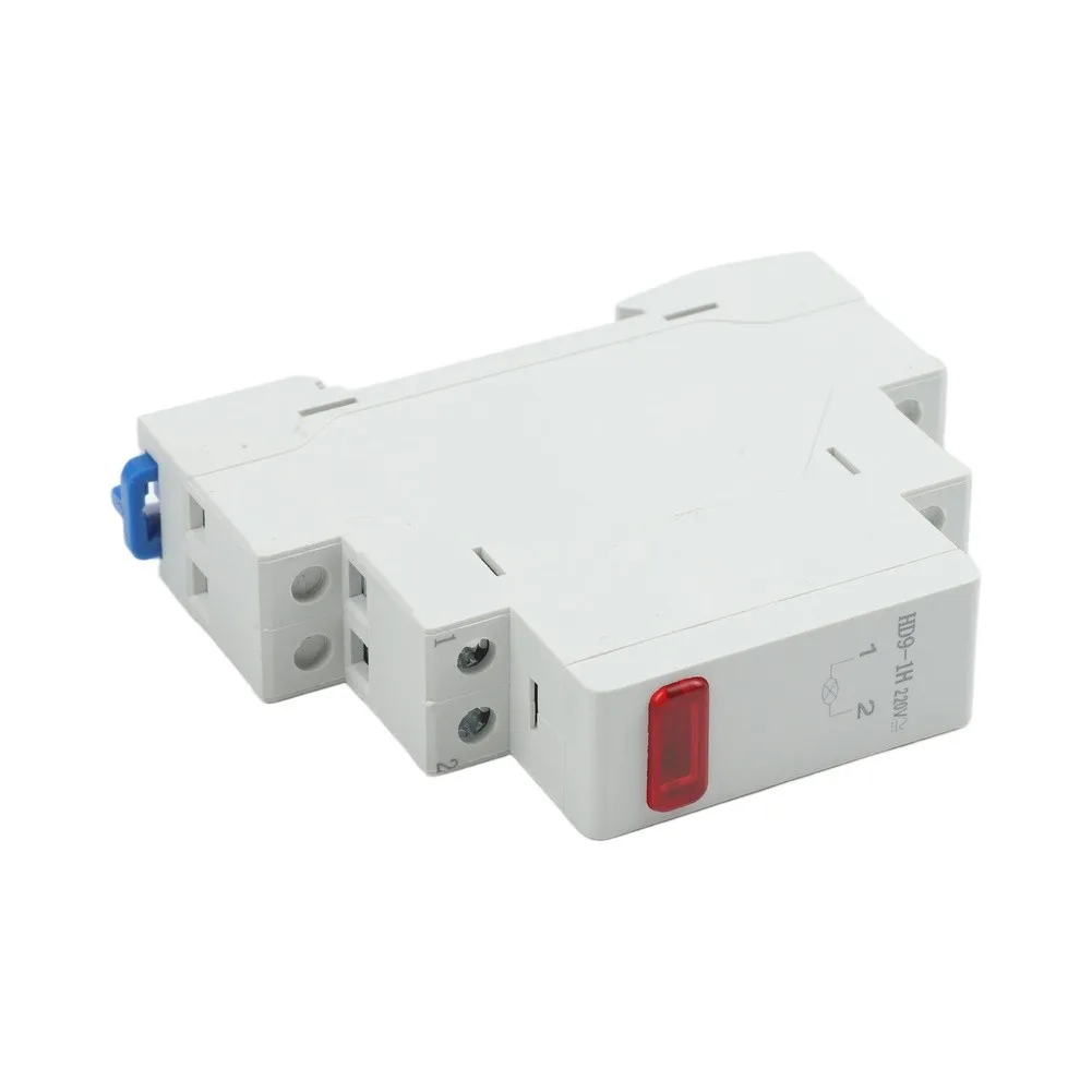 DIN Rail Mount LED Indicator Light Rated 230V AC for Use in Factory Automation Control Systems and Power Equipment