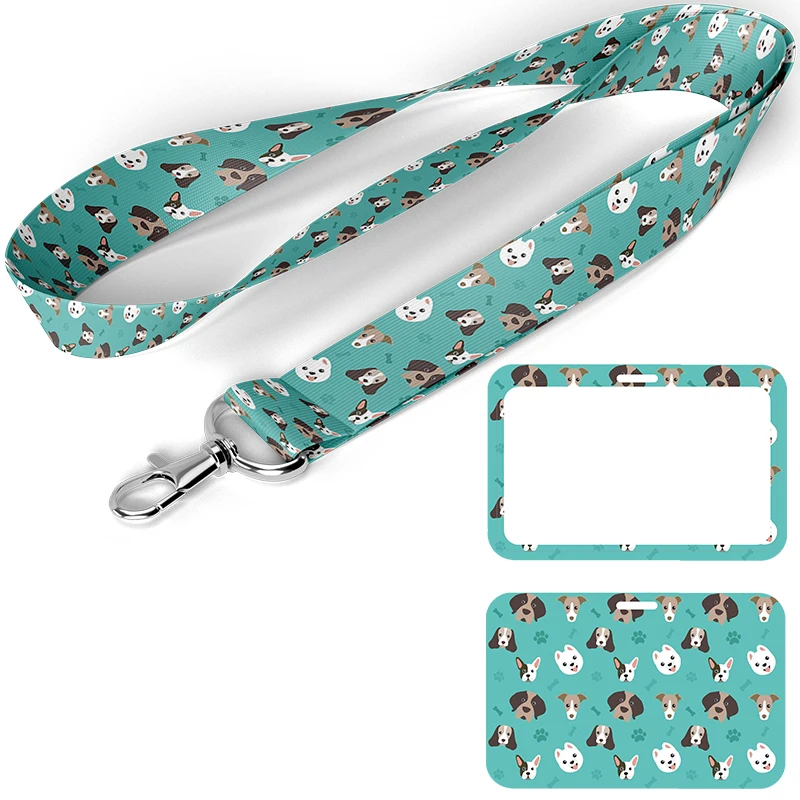 B0937 Leuke Hond Cartoon Lanyards Kaart Nekkoord Lanyards Id Badge Houder Sleutelhanger Key Holder Hang Touw Sleutelhangers Accessoires Gift