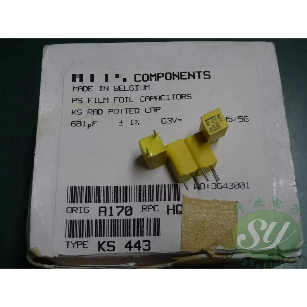5PCS 0.00068uf/63v 680pf n68 681 New 6.5mm Precision film capacitors ( Precision: 1% )
