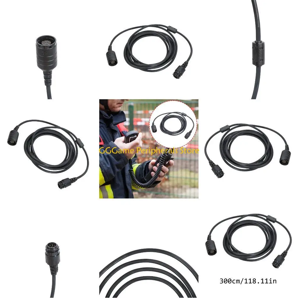 U55B اتجاهين راديو RMN5052A 10Pin ميكروفون تمديد الحبل كابل ل M8668i M8220 XPR4550 XPR4300 M8268 اتصال سلس #1