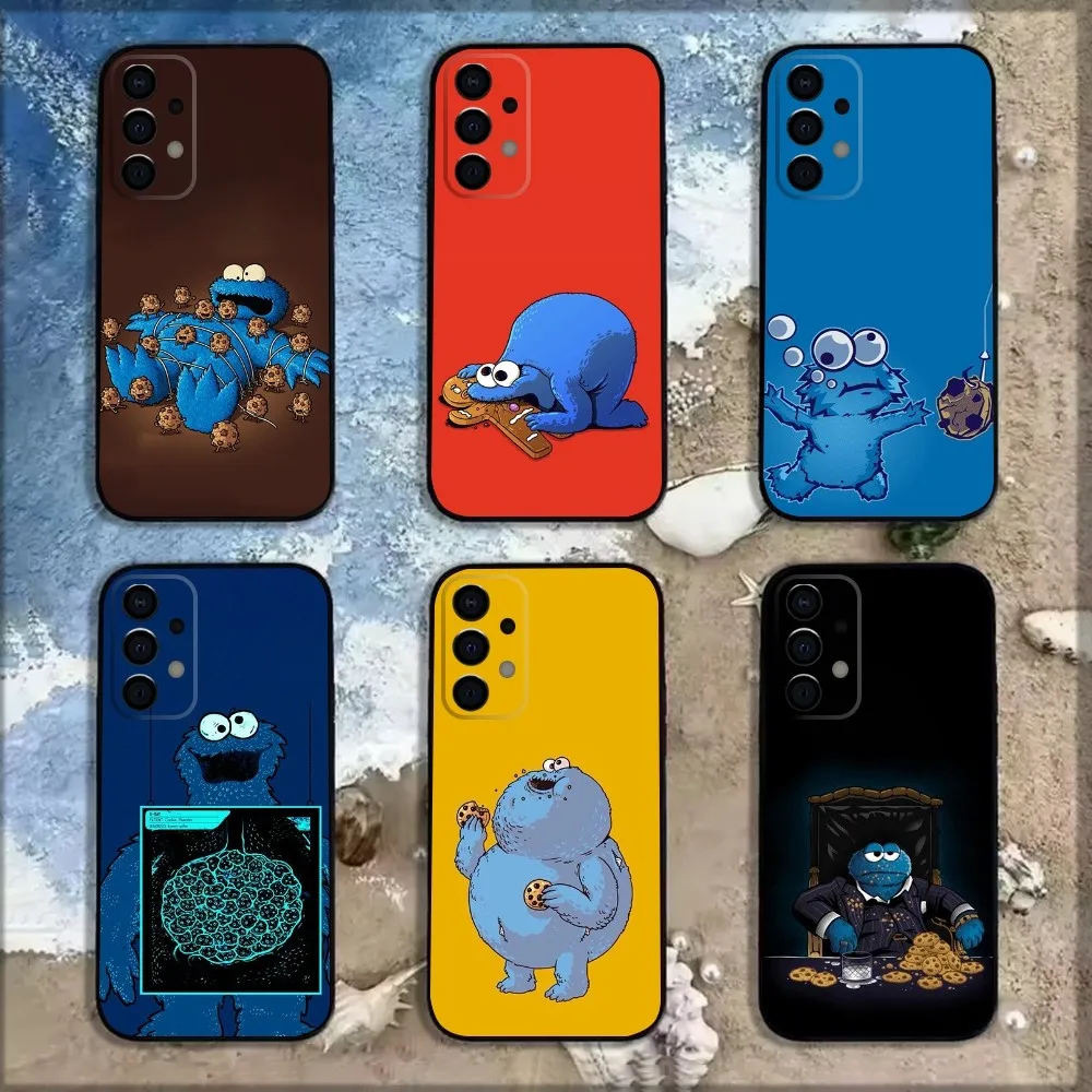 Funny C-Cookie-M-Monster Phone Case For Samsung Galaxy A13,A21s,A22,A31,A32,A52,A53,A71,A80,A91 Soft Black Shell