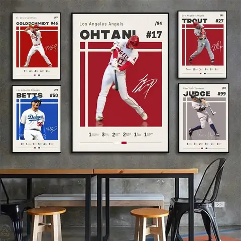 Roger Federer Aaron Richter Baseball Tennis Bodybuilding Sportler Poster Leinwand Malerei Wand kunst druckt Bild für Raum dekor