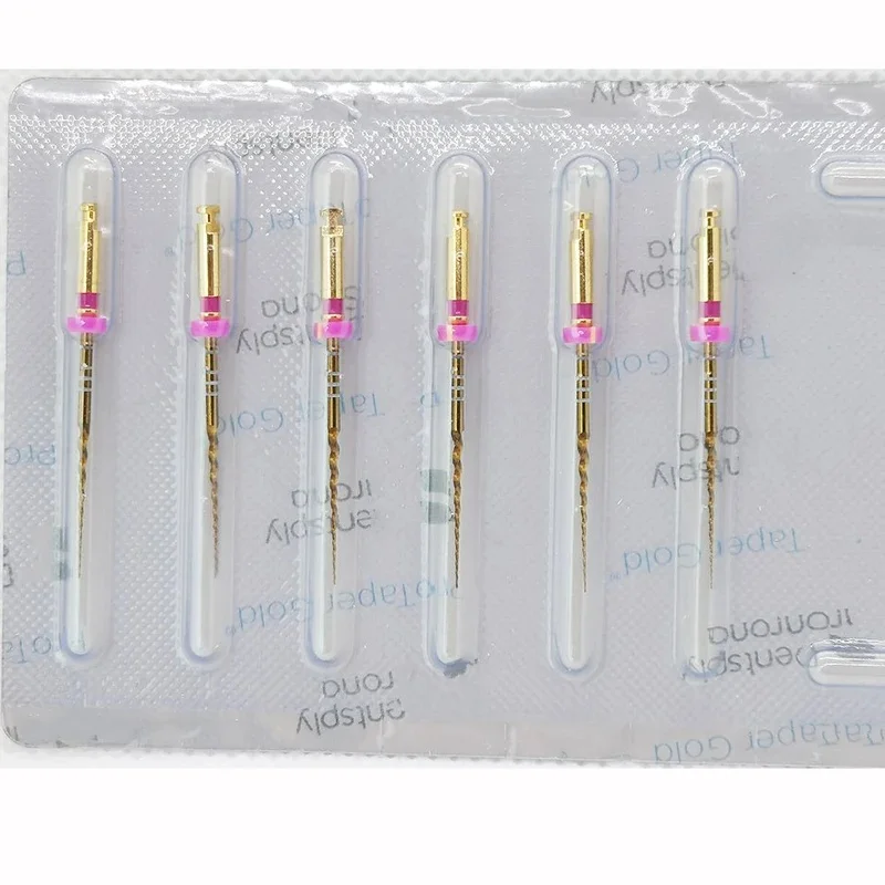 1PKS Dental Taper Gold Rotary Files, Assorted SX‑F3 Sizes 21mm 25mm 31mm Endodontic Root Canal Instrument