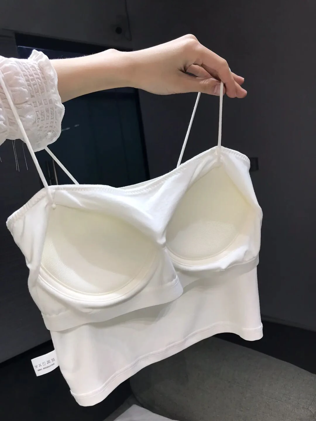 

Брендовый женский летний топ-майка с круглым вырезом, короткий, в корейском стиле, для ношения под одеждой, не просвечивающий, для прогулок