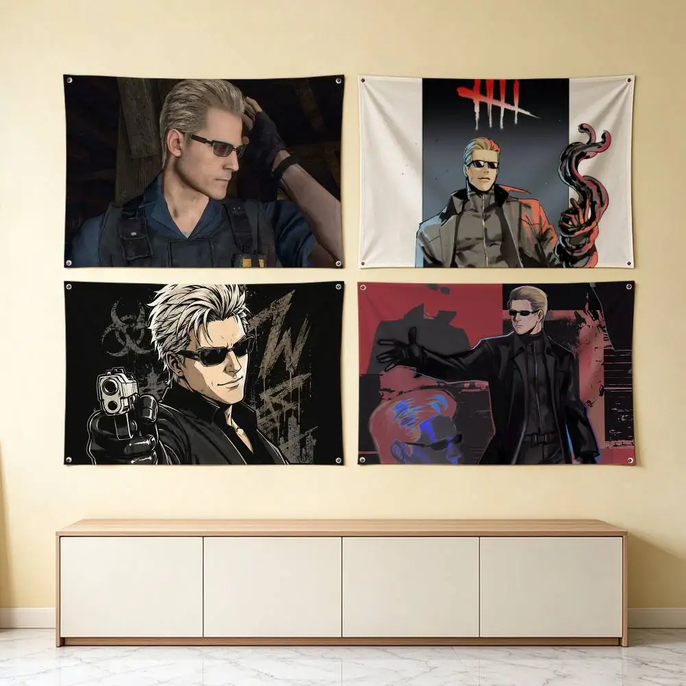 Resident Evil-L Albert Wesker  Flag Suitable For Party Club Outdoor Interior Wall Decoration Banner Fans Gift