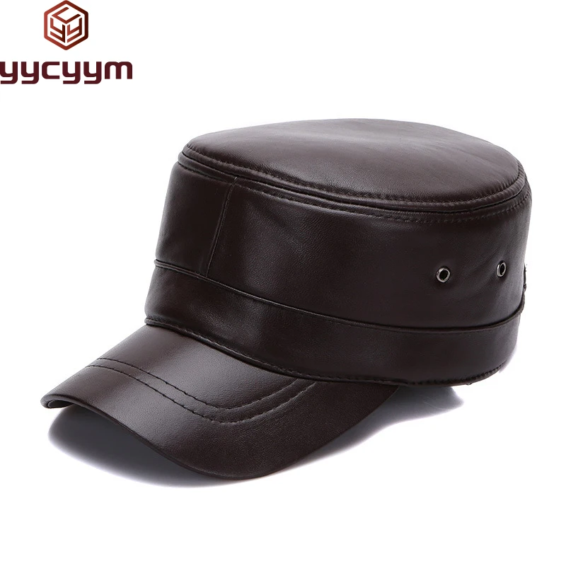 2025 Unisex Real Sheepskin Leather Caps Casual Real Natural Sheep Skin Leather Baseball Hats New Fashion Fall Winter Leather Hat