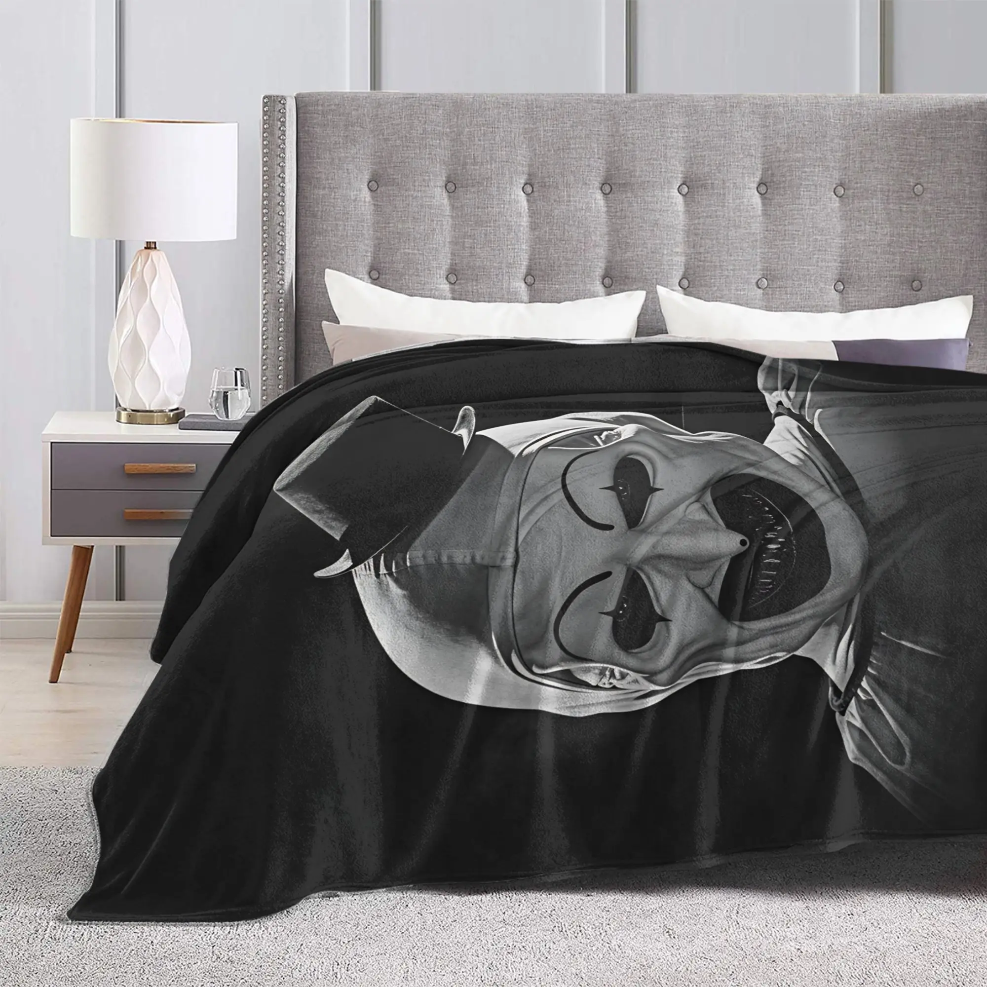 Terrifier 4 Halloween Plush Blanket Girls Boys Horron Flannel Throw Blanket For Living Room Soft Warm Quality Bedspread