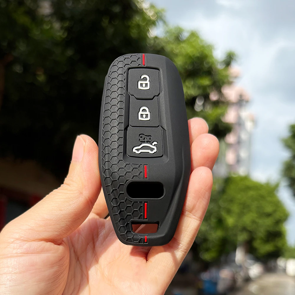 For Audi A5L Q6L E-tron A5 2025 Q5 Q6 A6 2025 2026 A6L A3 Silicone Car Key Cover Case Keychain Holder Wallet Fob Accessories