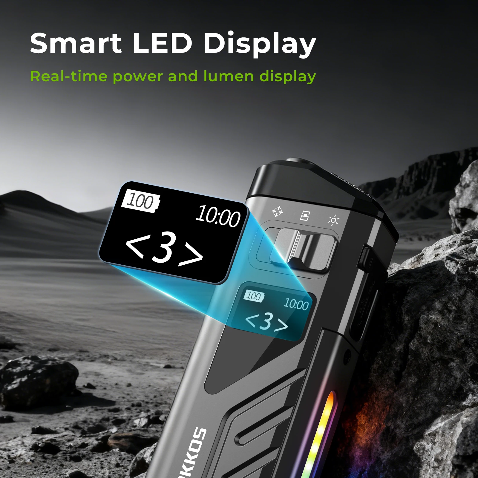 Wurkkos TD11 RGB التكتيكية مضيا 3000 لومينز قابلة للشحن المحمولة الدفاع عن النفس مصباح يدوي الذيل التبديل للاستخدام في الهواء الطلق