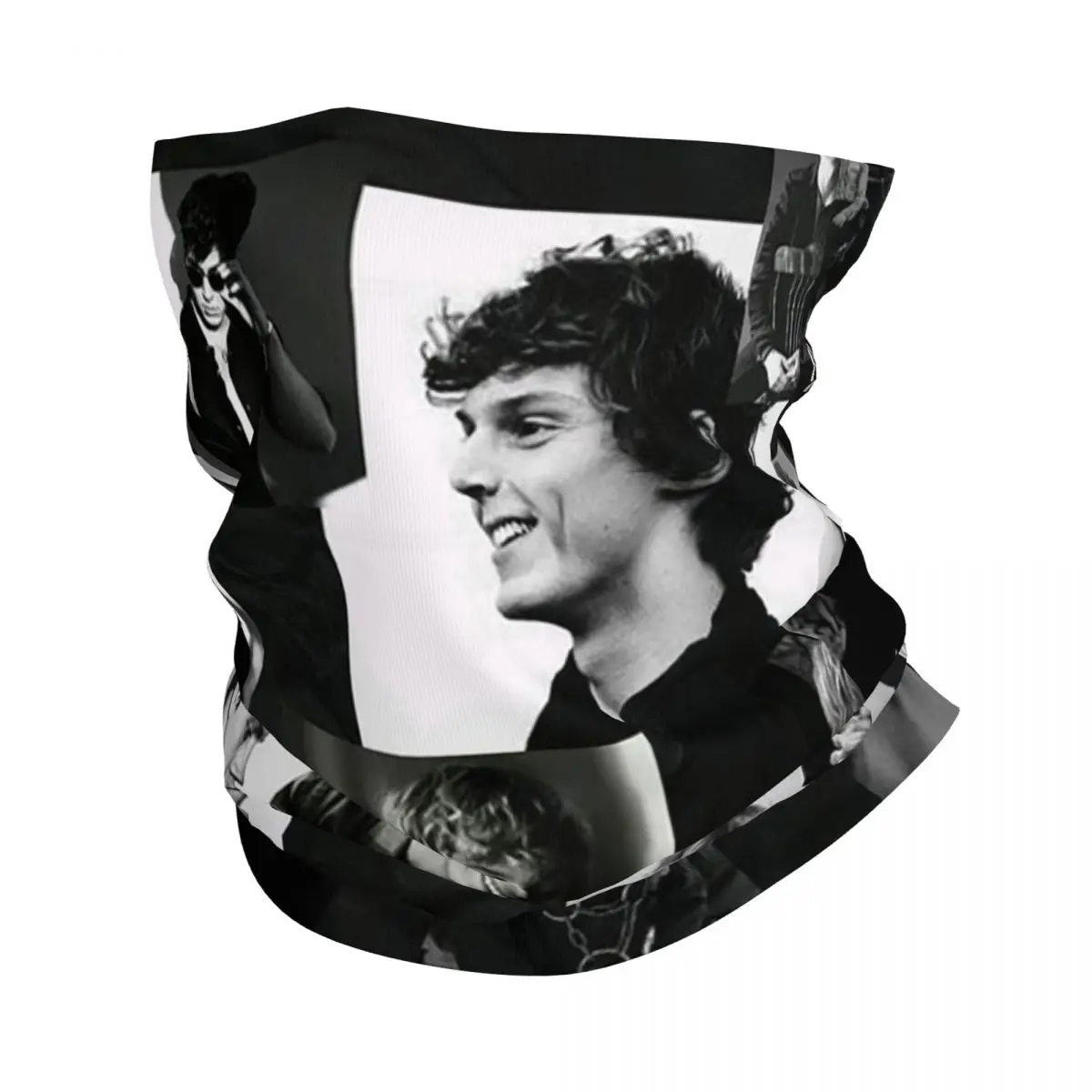 Evan Peters Movie Actor Bandana Neck Gaiter Balaclavas Wrap Scarf Multi-use Headband Outdoor Sports Unisex Adult Washable