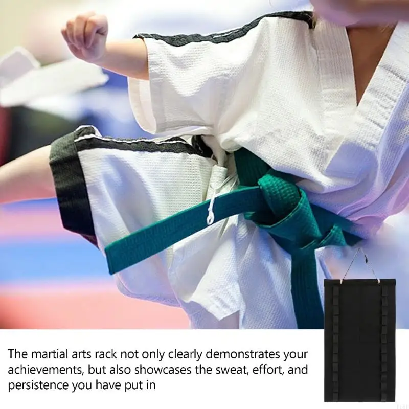 

F68F Taekwondo Belt Display Holder for Martial Art Learners Karates Belt Display Rack Martial Art Belt Storage Organizers