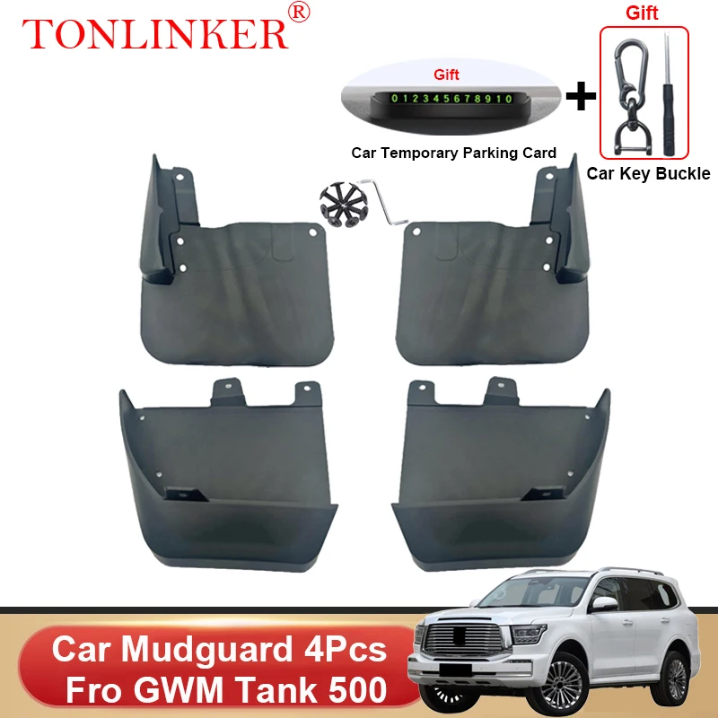 TONLINKER Car Mudguard For Tank 500 SUV 2023 2024-Present Mudguards Splash Guards Front Rear Fender Mudflaps Accessories