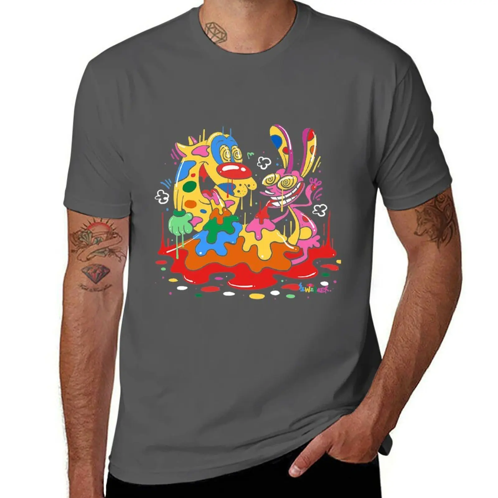 

Ren and Stimpy T-Shirt t shirts for man cotton funny man graphic t shirt T-Shirt
