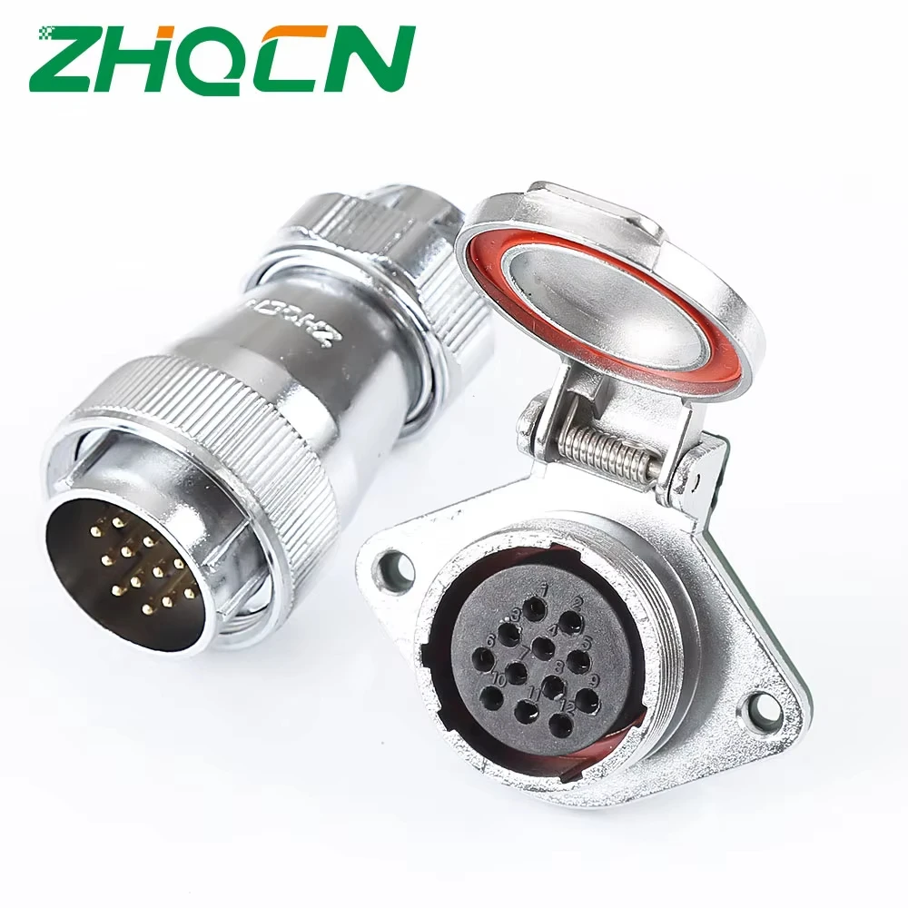 

ZHQCN IP67 WF28 2-35-контактный промышленный авиационный штекер, гнездовой электрический разъем для машин и оборудования