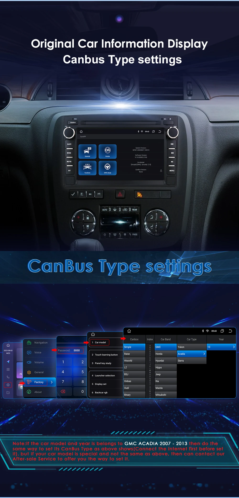 Car Radio Android for Chevrolet Silverado Impala Traverse Avalanche Express GMC Yukon Sierra Acadia Savana Multimedia Player