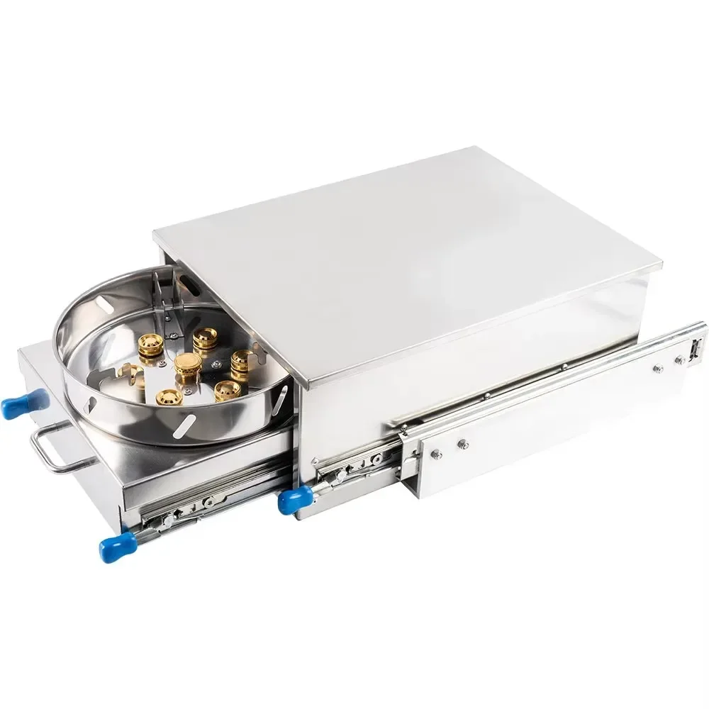 A complete list of RV modification products, including car mounted gas stoves, RV specific pull-out stoves, external kitchen gas