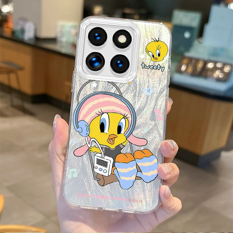 Lovely Tweety Bird Cartoon Phone Case For Xiaomi 15 Pro Case Poco X6 X3 F6 M6 M4 Pro C75 13T 14T 11X 11 Lite Hard Gradient Cover