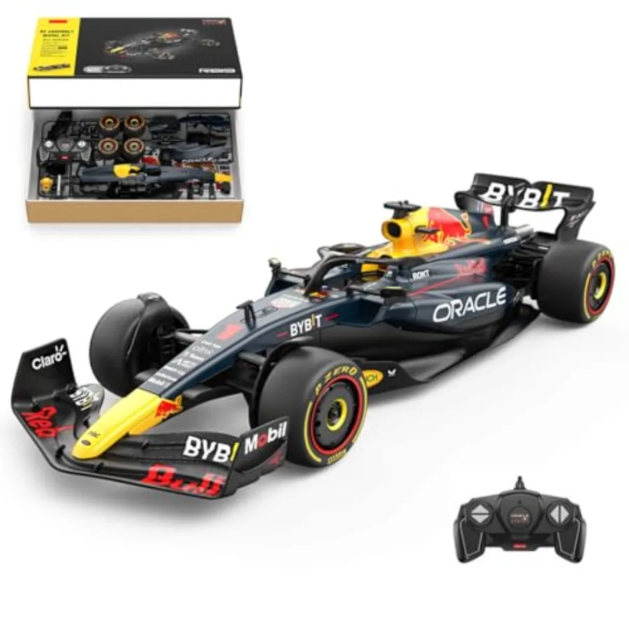 F1 RC Car Kit For Racing Application, ABS Plastic, Blue, 55-Piece Buildable Model With 3-4KM/H Speed And Electric Motor