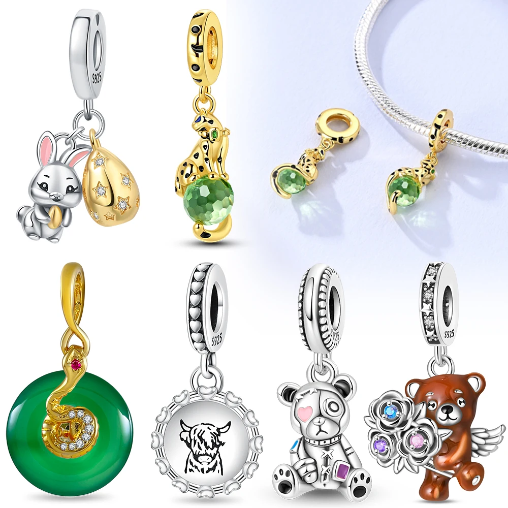 

Money Leopard Pendant Silver Colors For Charms Silver Colors Original Bracelet for Jewelry Making