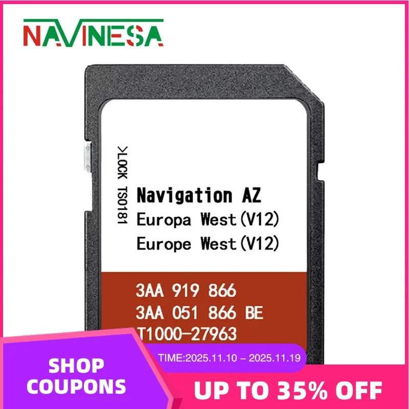 

8GB RNS315 WEST для VW Tiguan 2007-2011 спутниковая навигационная карта AZ V12 версия SD навигация Европейская версия карты