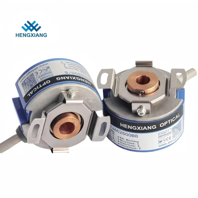 GOOD Hengxiang K48 Incremental Hollow Shaft Encoder Direct Replacement 5000PPR 8mm Shaft ABZUVW Signal TTL IP50 Protection DC5V/