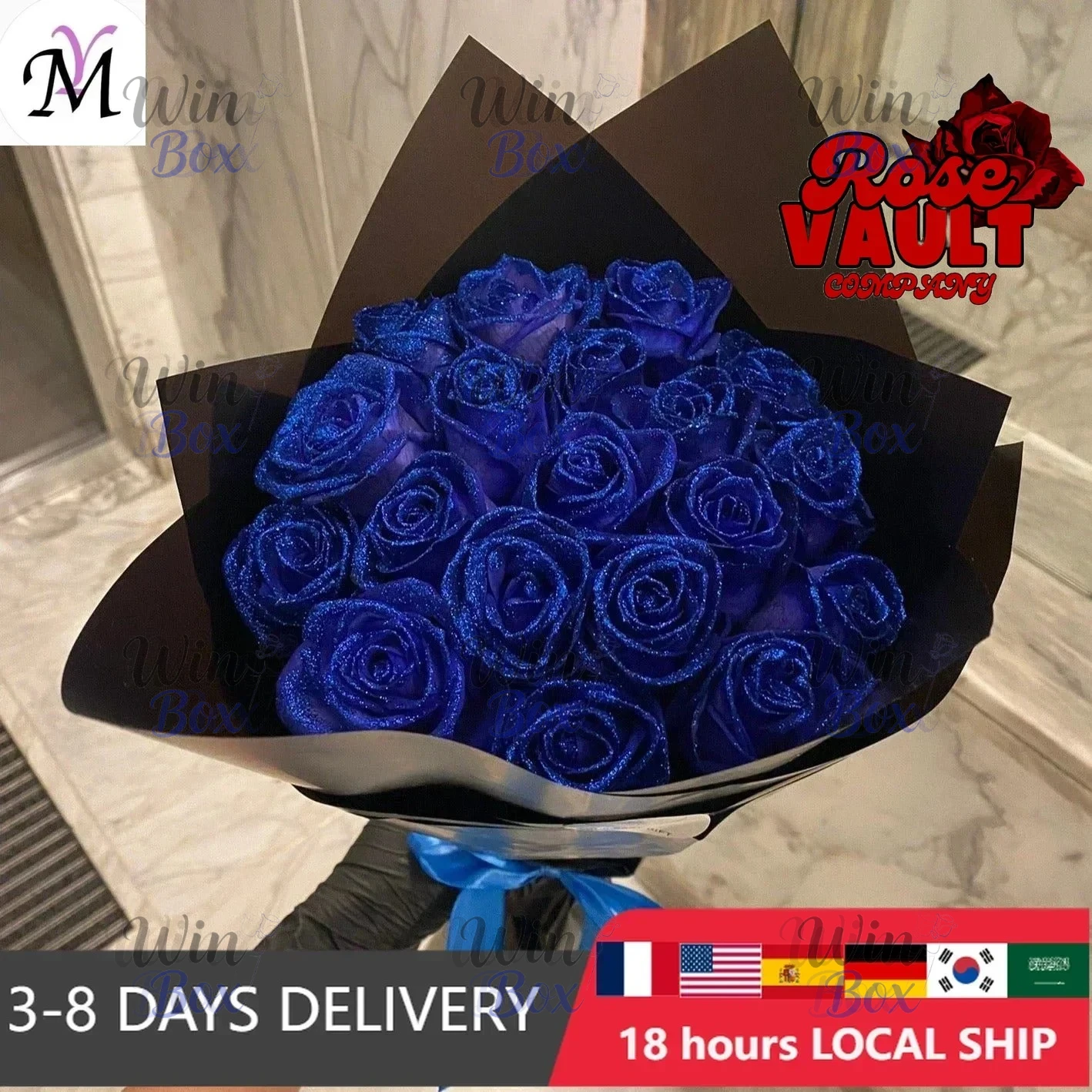 10/30/50pcs 7/6cm Glitter artificial flower rose Mother's/Valentine's Day girl friend wife DIY bouquet gift for wedding Birthday