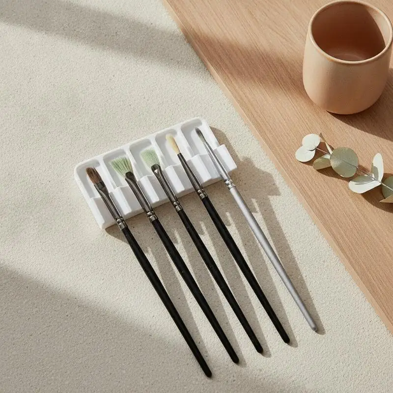 3D Printed Painting Brush Holder Lightweight Plastic Portable Rest Stand 1Pcs for Kids DIY Art Craft Painting