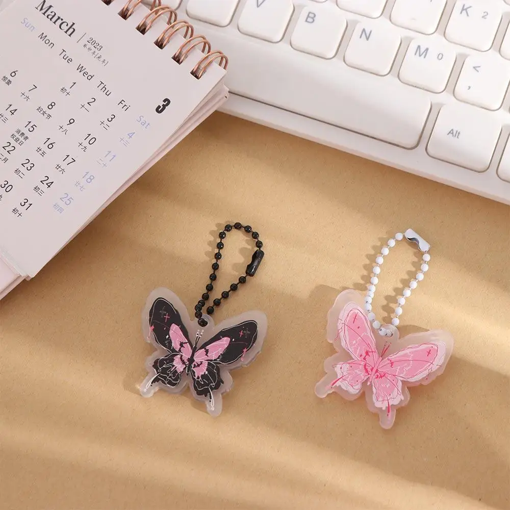 Card Sleeve Transparent Photocard Holder with Pendant ID Card Cover Butterfly Photo Protective Case Acrylic Cartoon Animal