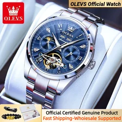 OLEVS 7028 NEW Flywheel Men's Watches Fully Automatic Mechanical Movement Multifunctional High-end Luxury Wrist watch for Men