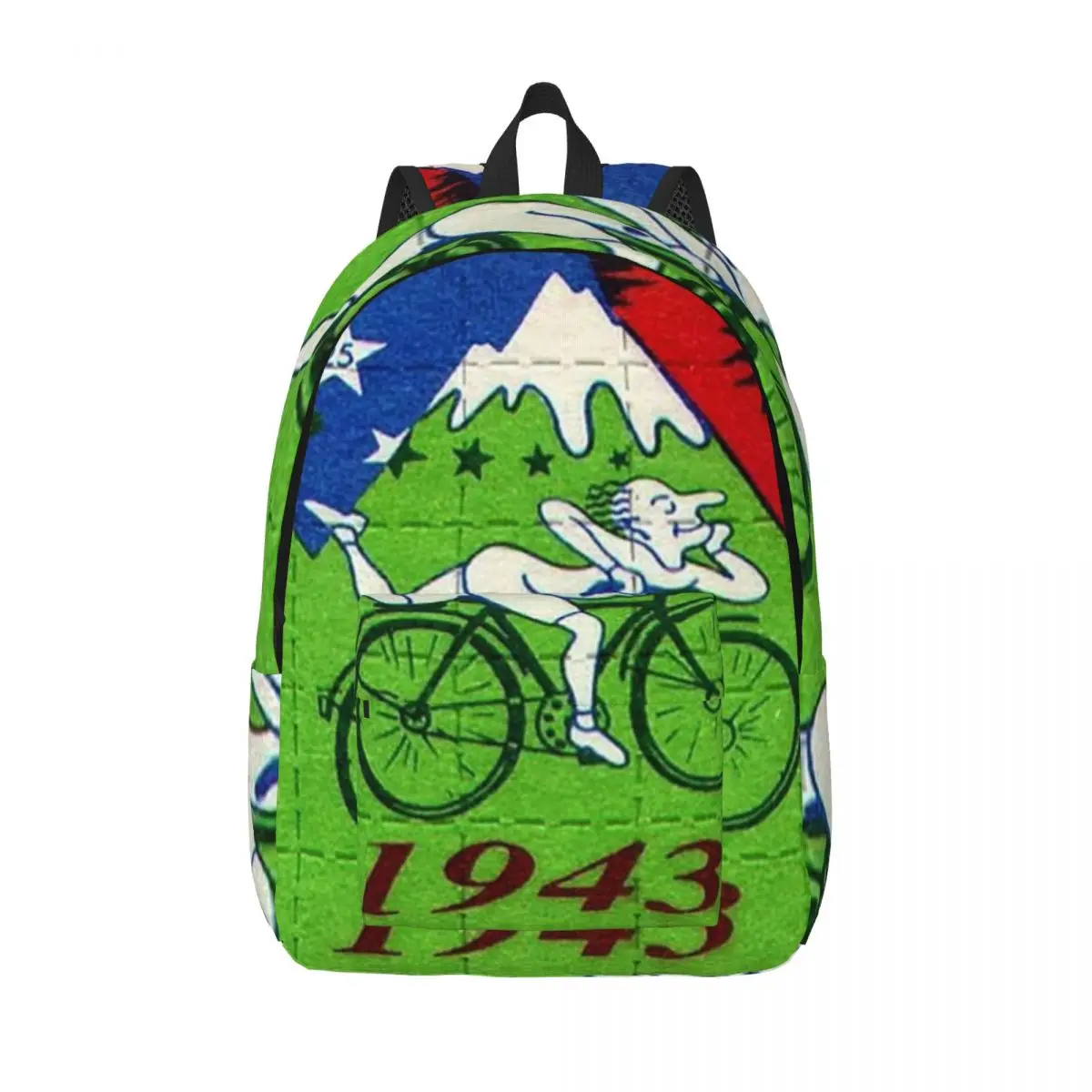 Albert Hoffman 1943 Blotter Canvas Backpacks for Boys Lsd Acid Blotter Party College School Travel Bags Men Women Bookbag Laptop