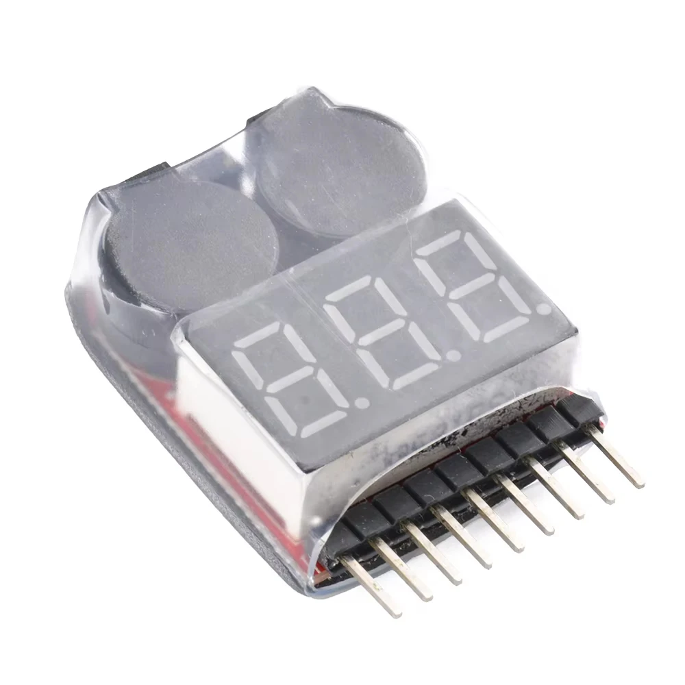 Pantalla de voltaje RC, zumbador de alarma baja de batería BB 1S-8S, medidor, probador, Monitor de batería Lipo para coche RC, Dron, helicóptero