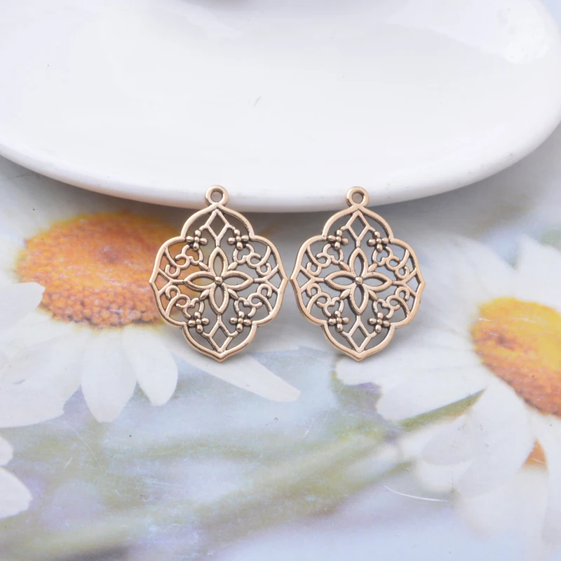 10 Stück/Los Legierung Antike Bronze Kaktusblumen-Quasten Charms Anhänger DIY Schmuckzubehör für Damen Halsketten Ohrringe – Detail 9