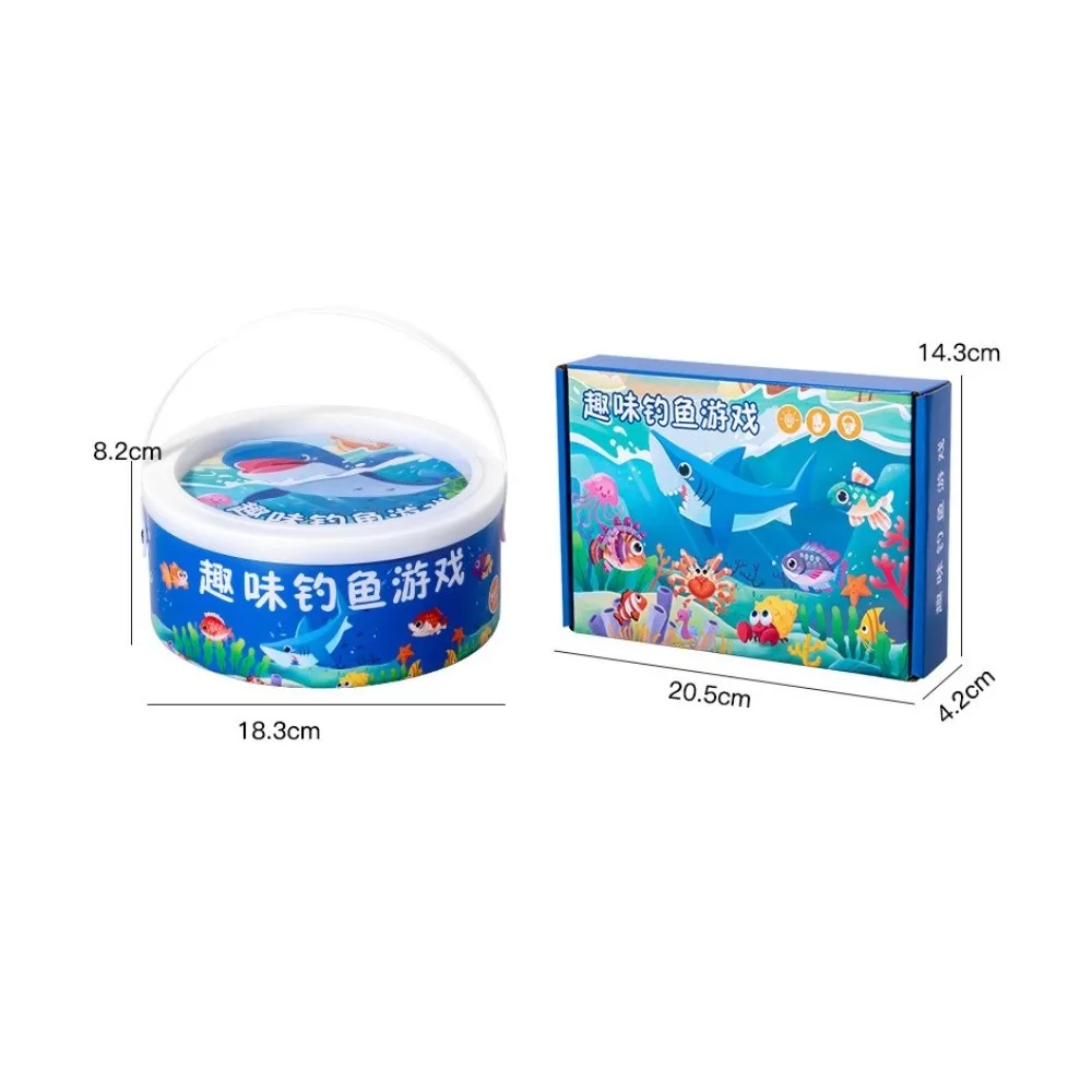 New Montessori Wooden Fishing Toys Colorful Intelligence Magnetic Fishing Game Marine Life Cognition Toy Home Learning