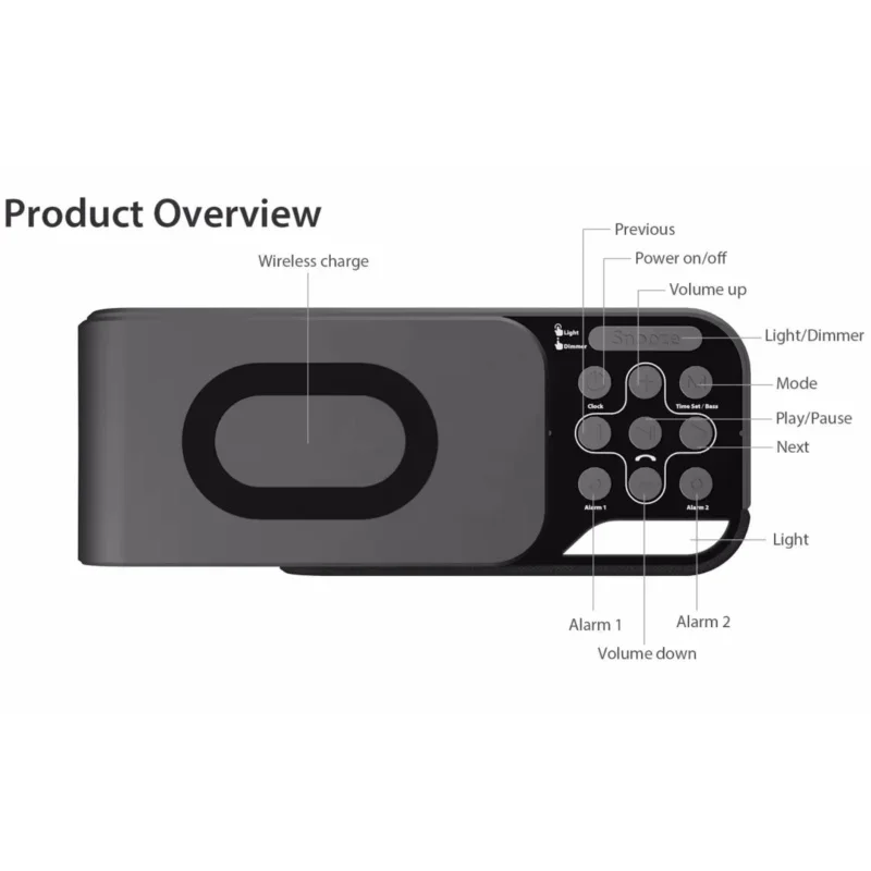 Carillon ad alto volume con radio FM Orologio Aralm Luce a LED Ricarica wireless Caixa De Som Altoparlante Bluetooth Colonna sonora portatile