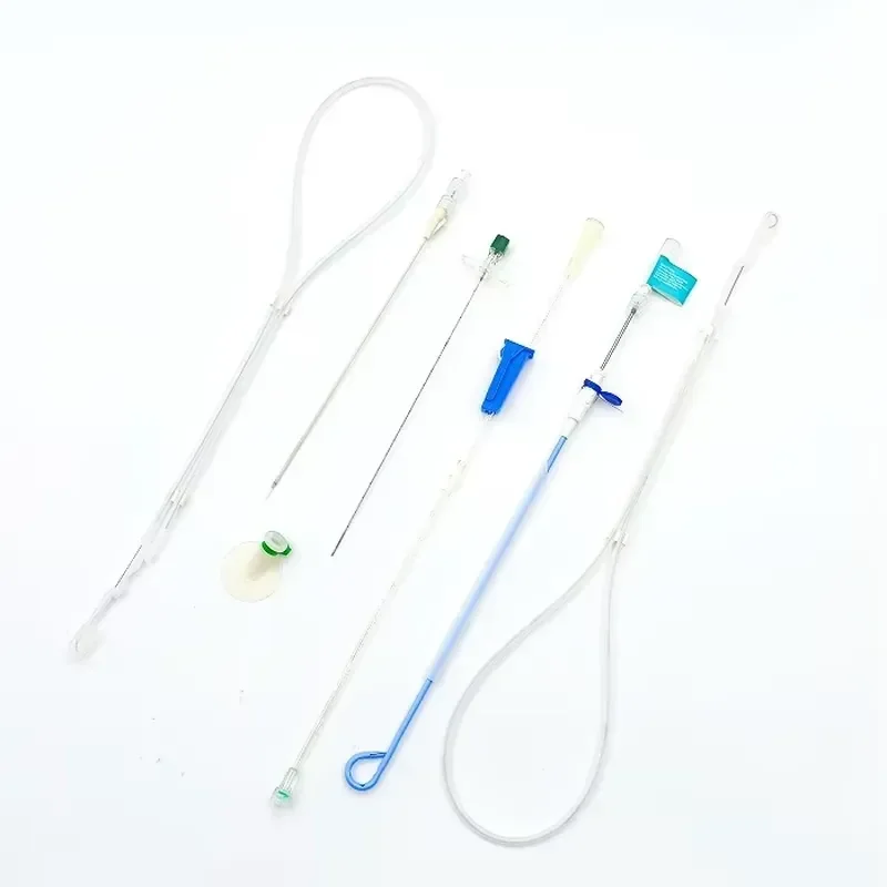 CE ISO 13485 Hot Sales Multiple Sizes Available Abdominal Drainage Tube Kit Flexible Tubing with Pigtail Drainage Catheter