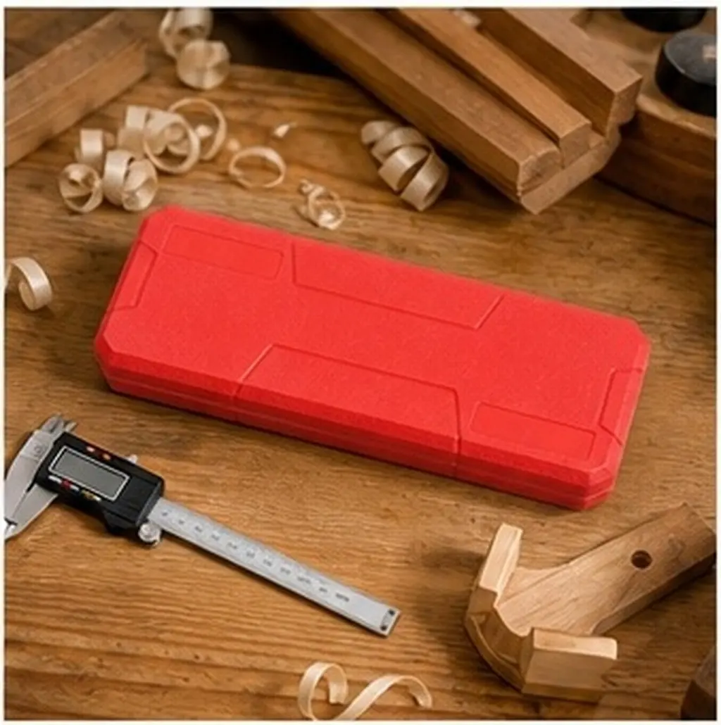Digital Caliper Storage Box Red Plastic Caliper Case Holder Shockproof Protection Organizer for Precision Measuring Tools
