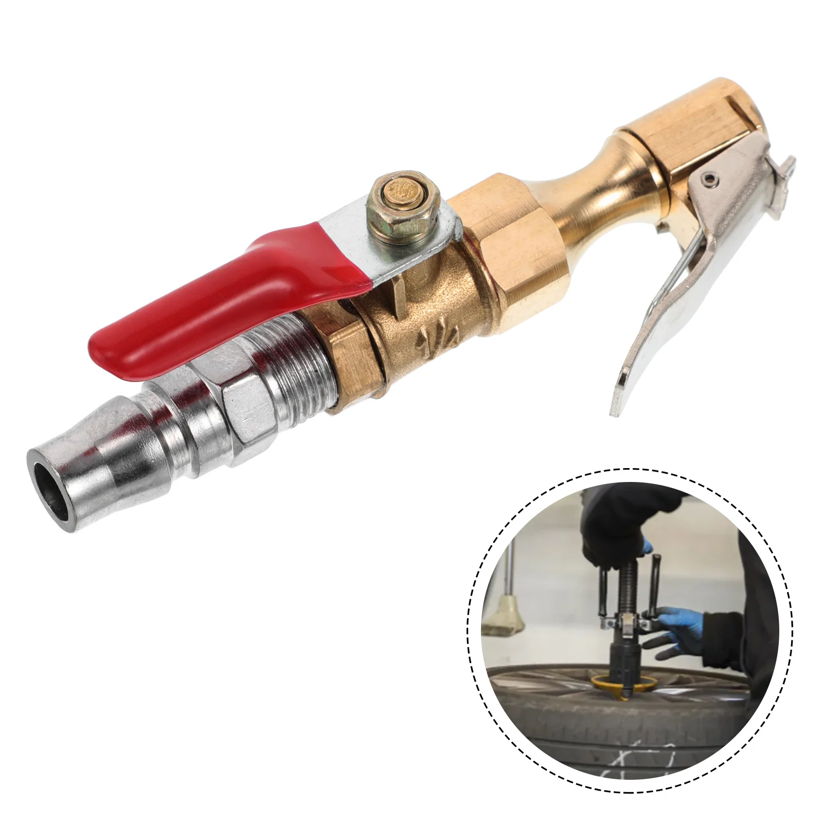 

Car Tire Inflator Locking Air Chuck Quick Connect Efficient Design Versatile Use No Leaks Car Tire Air Chuck Tyre Inflator Rod