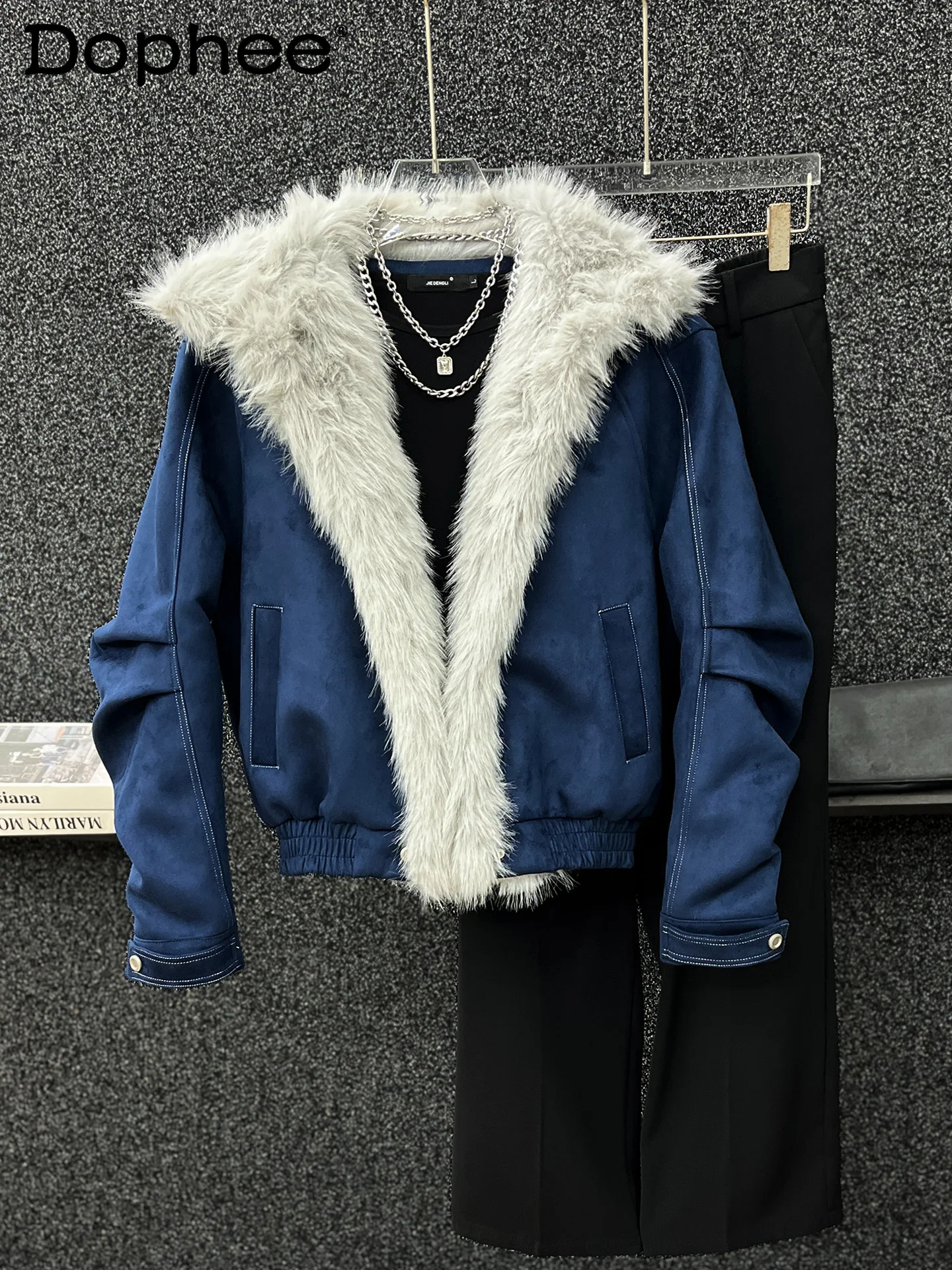 

Мужская высококачественная теплая куртка с меховым воротником, новая зимняя повседневная утолщенная куртка с отложным воротником, американская модная модная куртка, хлопковое пальто